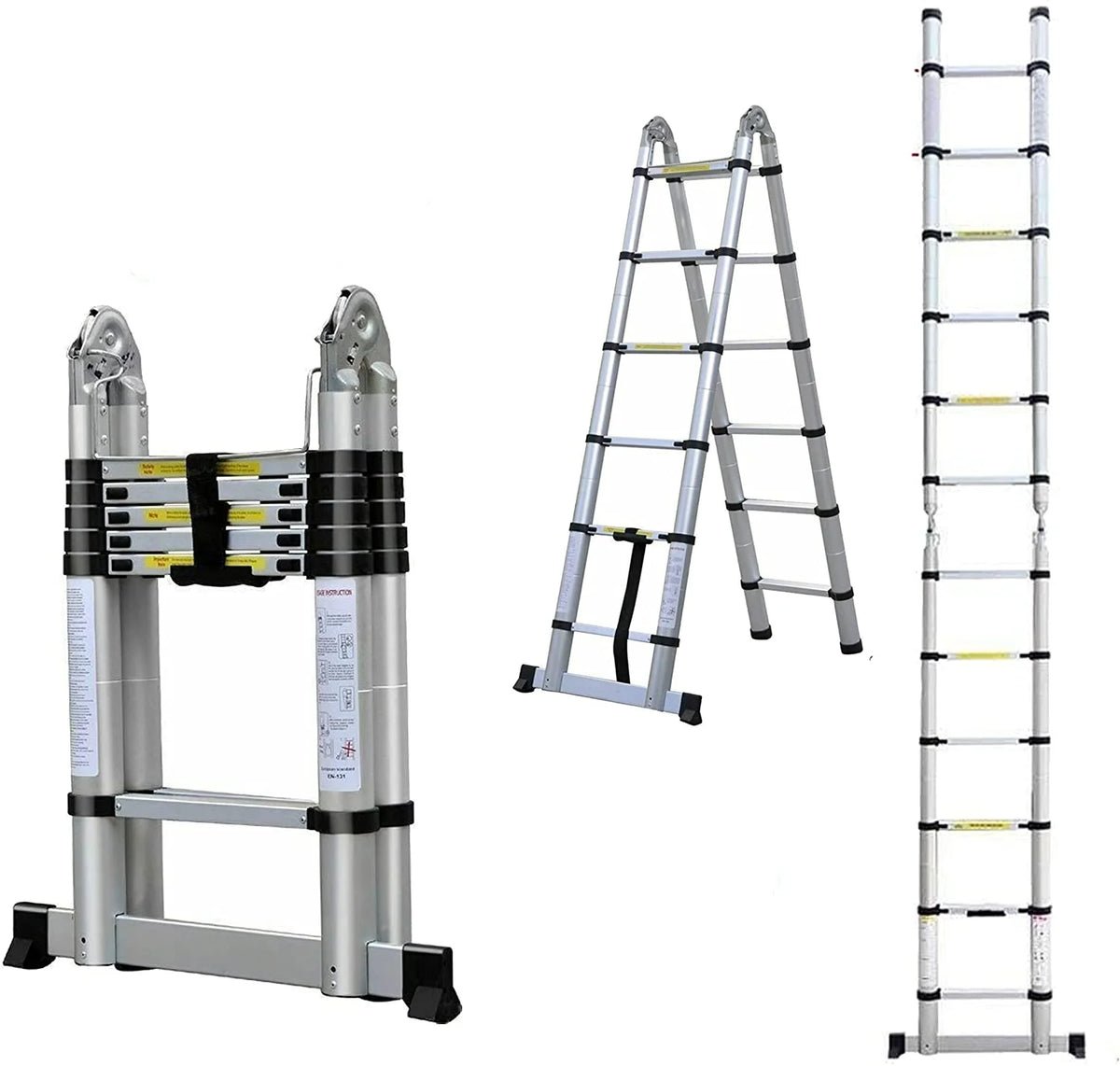 12.5FT Aluminum Telescoping Extension Ladder O80294