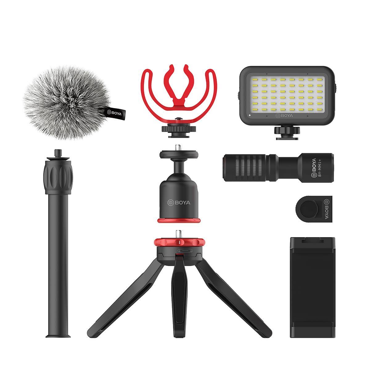 Smartphone Vlogger Kit with Mic and LED Light Q6887