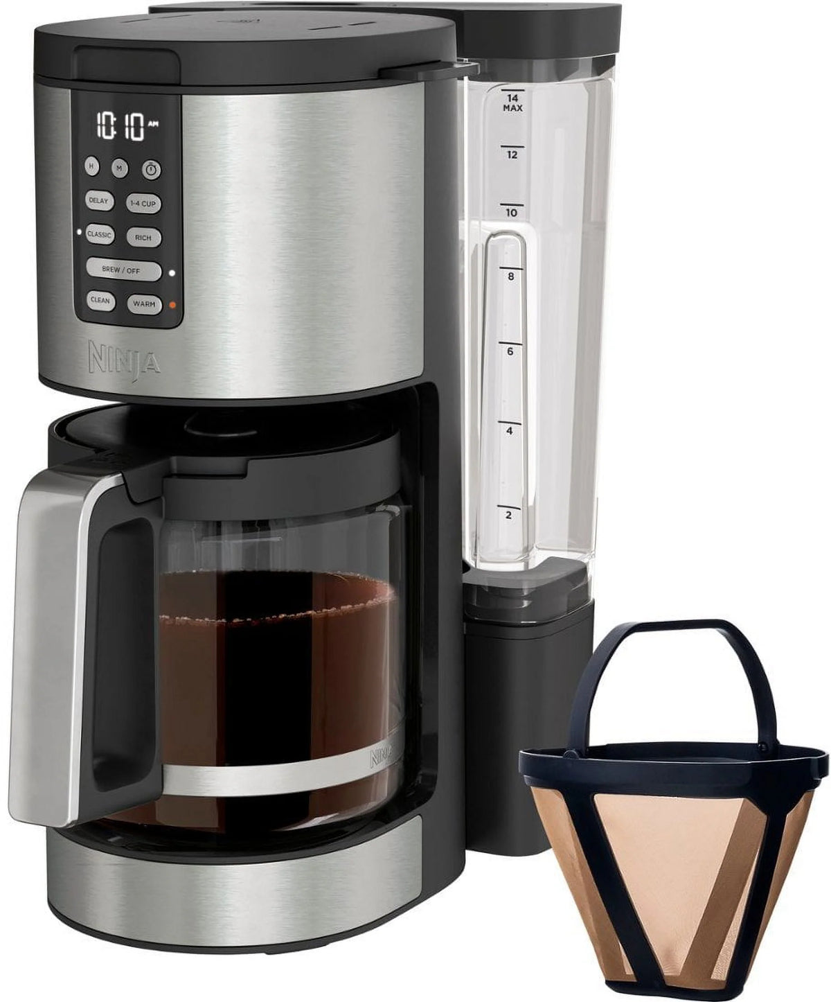 14-Cup Programmable Coffee Maker with Glass Carafe and Permanent Filter J863681