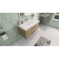 Light Seaside Maple Wall-Mounted Single Bathroom Vanity Set G492943