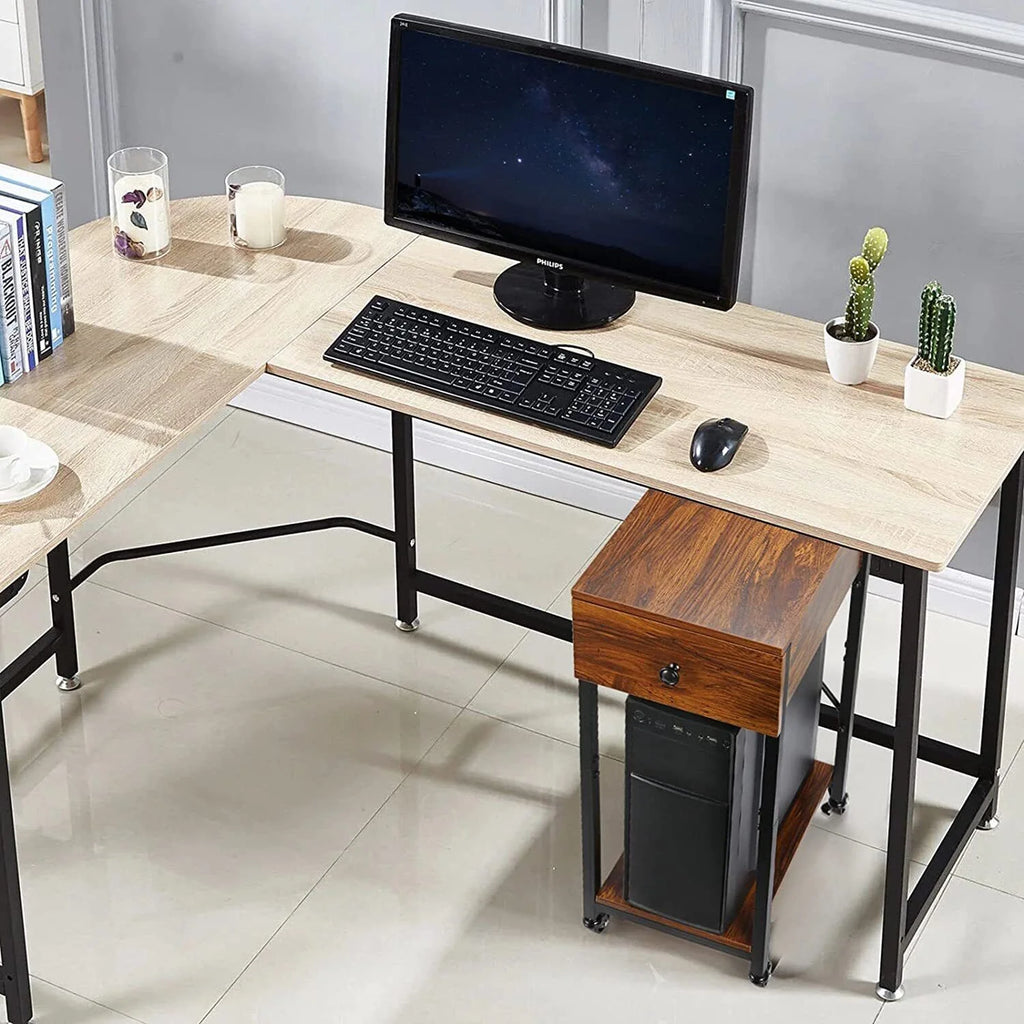 Computer Tower Stand with Wheels and Drawer D638406