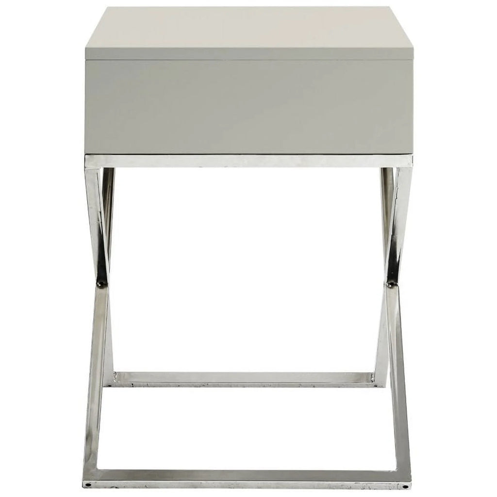 1 Drawer Gray Nightstand B475