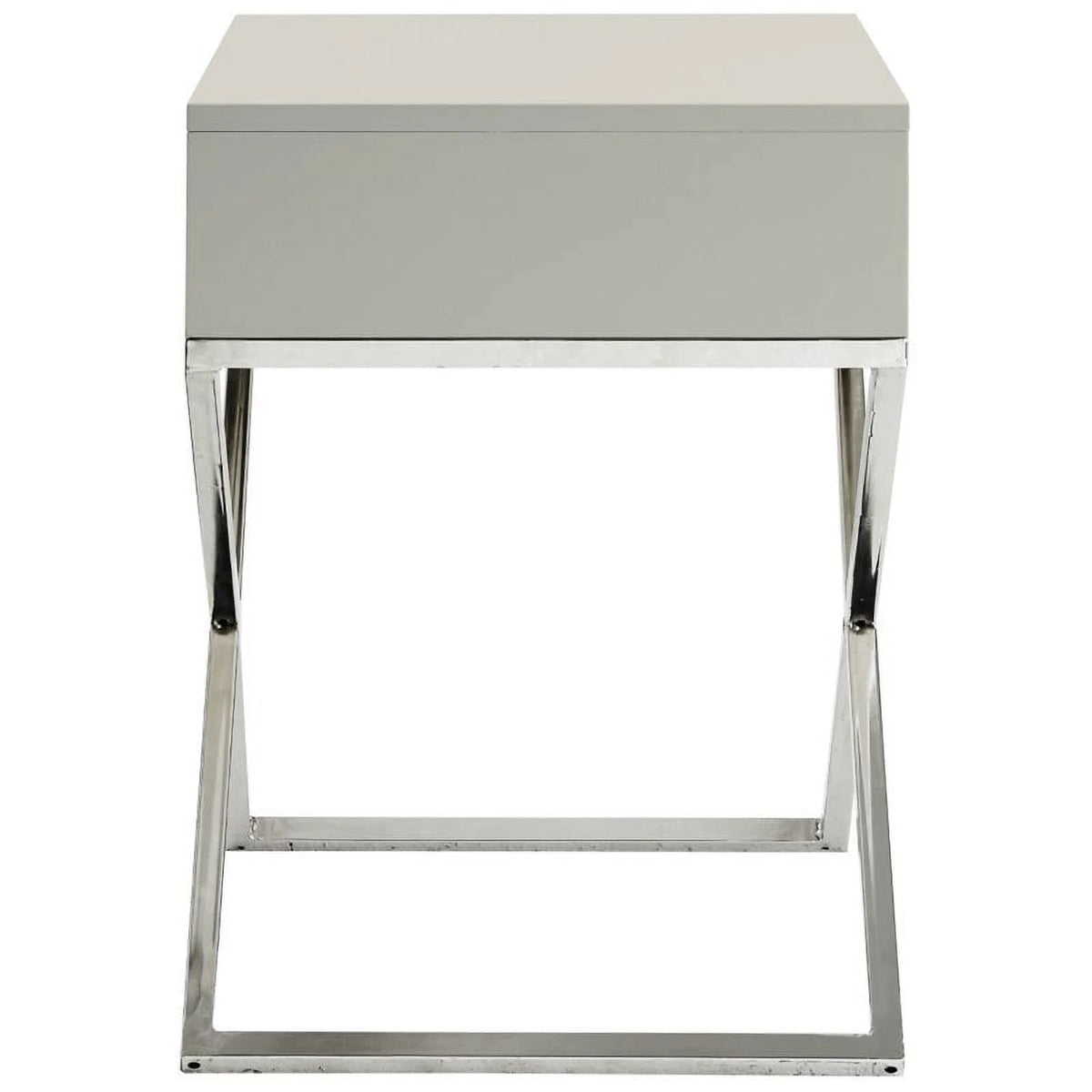 1 Drawer Gray Nightstand B475