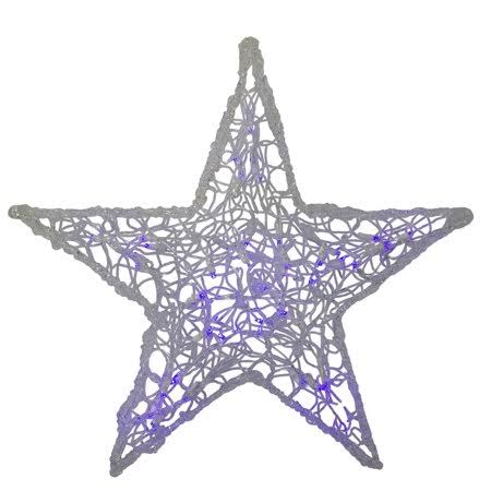 24x22 Lighted LED Color Changing Spun Glass Hanging Star Christmas Decoration C770327