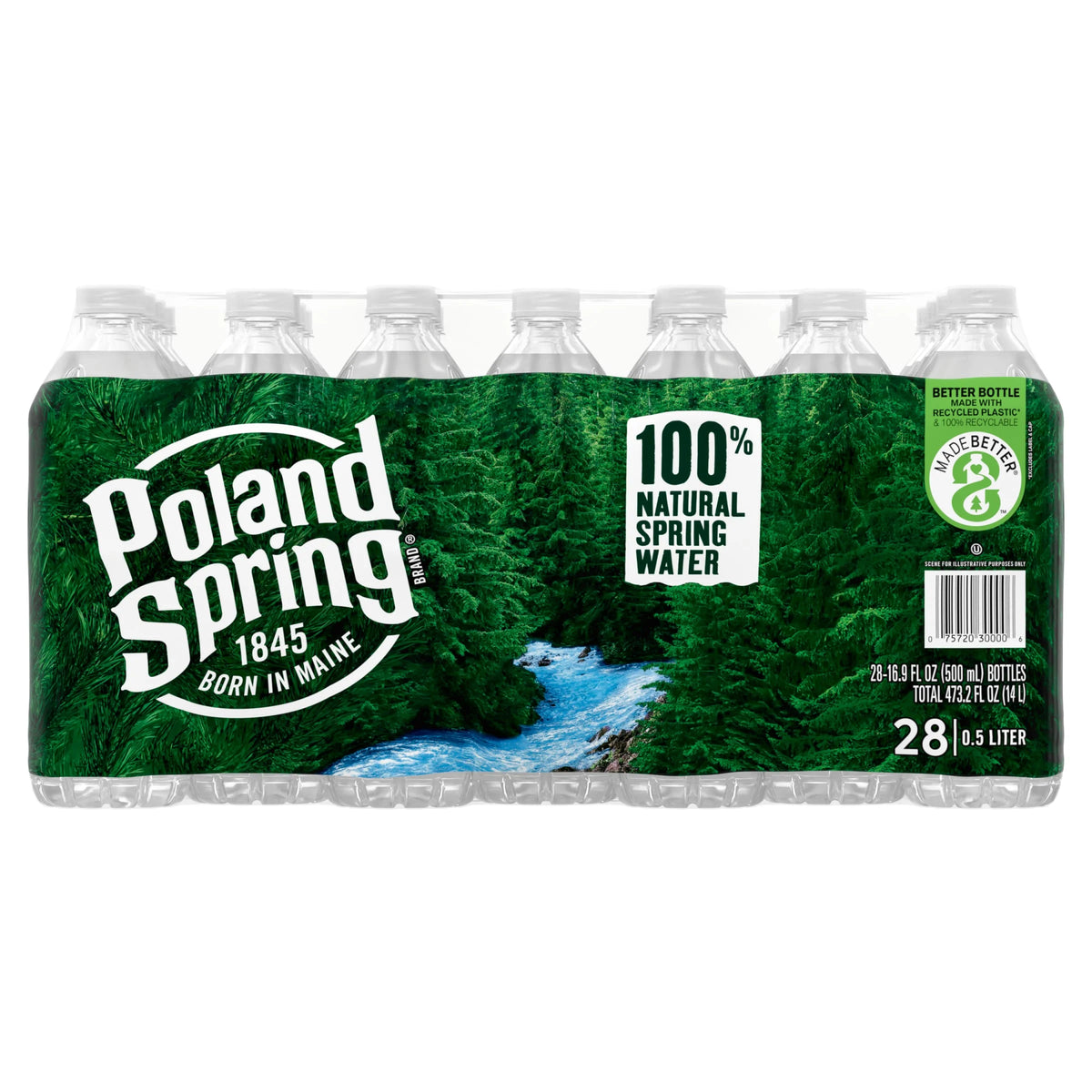 16.9-ounce Natural Spring Water Plastic Bottles, Pack of 28 F150087