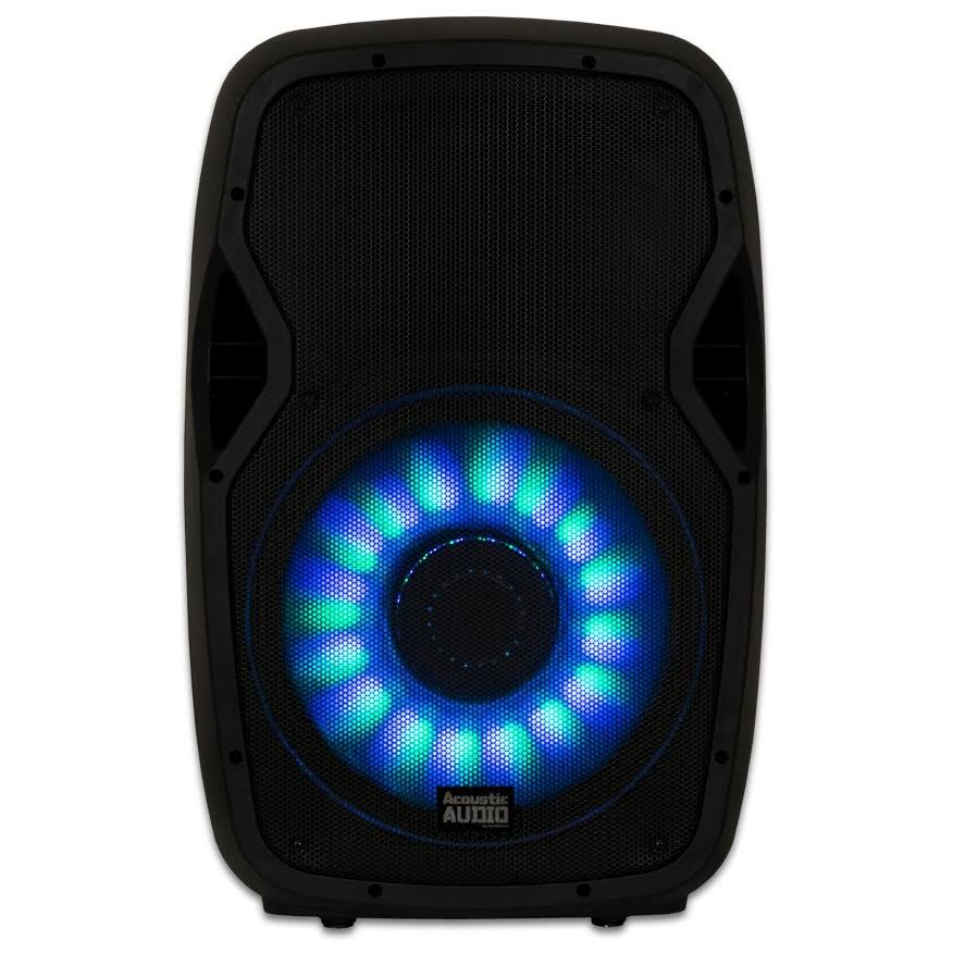 Powered 15x22 Bluetooth LED Speakers with Mics and Stands N710