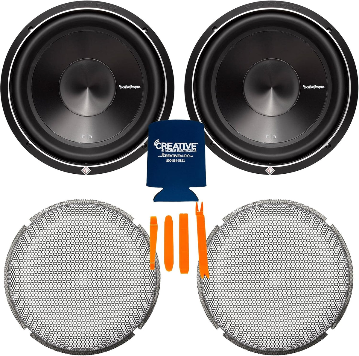 12" Dual 2-Ohm Subwoofers with Stamped Grille Insert K79577