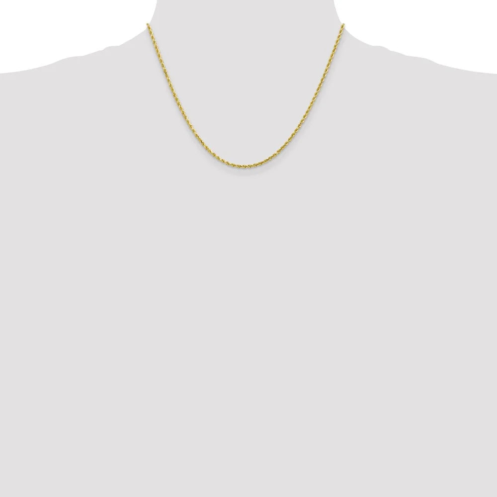 10 Karat Yellow Gold 2mm Diamond-cut Rope Chain Z232