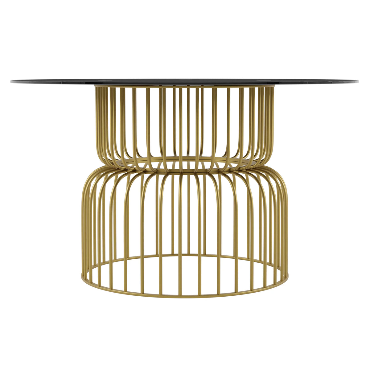 Round Metal Dining Table 4-Seater with Gold Base K592
