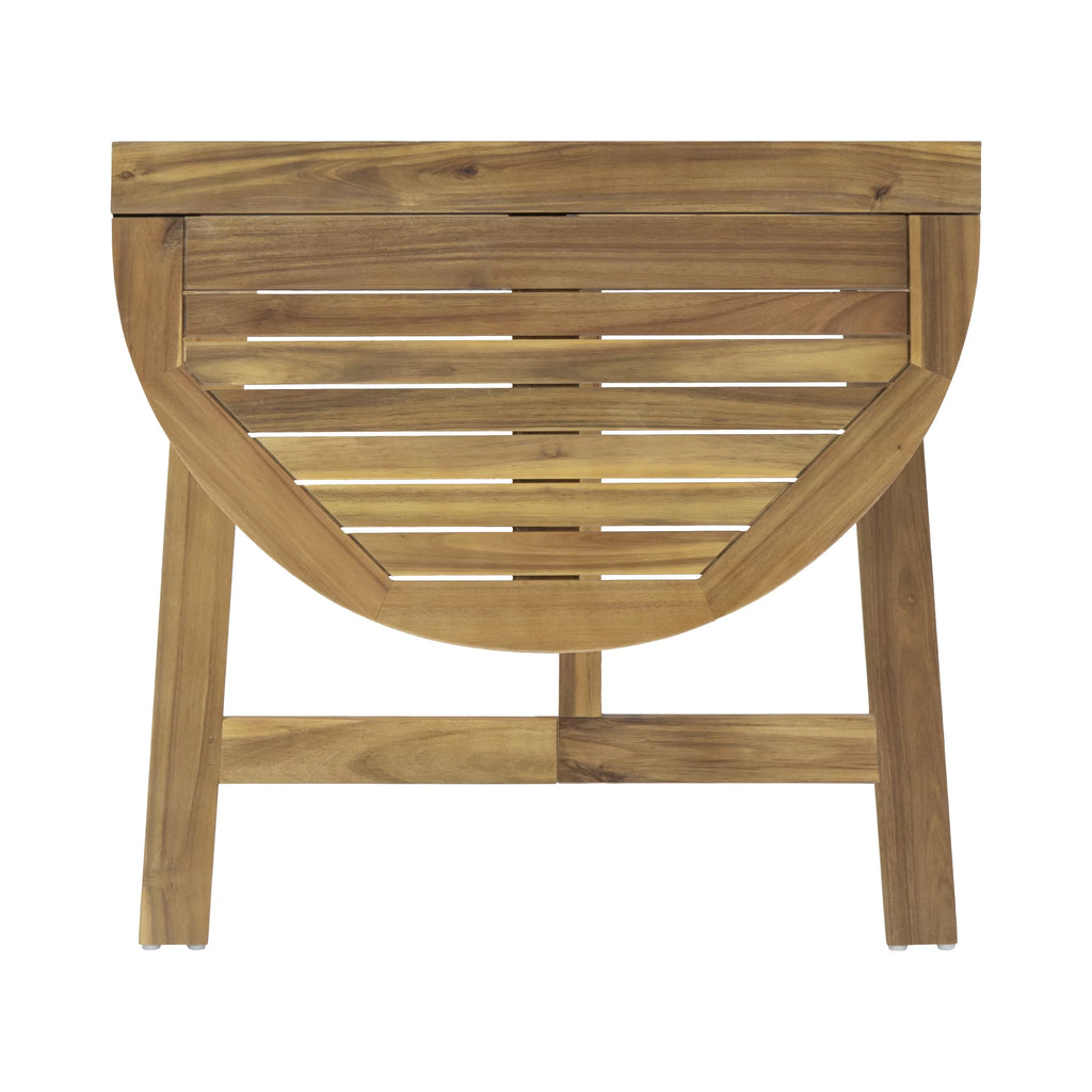 Acacia Wood Half Round Folding Bistro Table D553