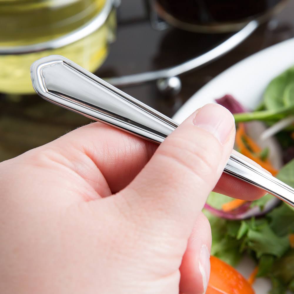 18/0 Stainless Steel Heavy Weight Salad Fork - 36/Case Y9459