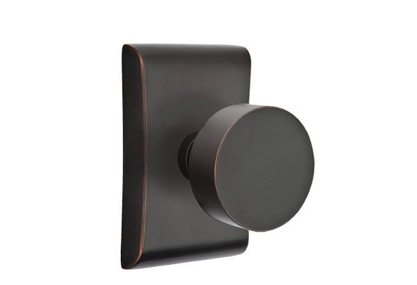Round Knob Dummy Pair with Oil Rubbed Bronze Finish U3345