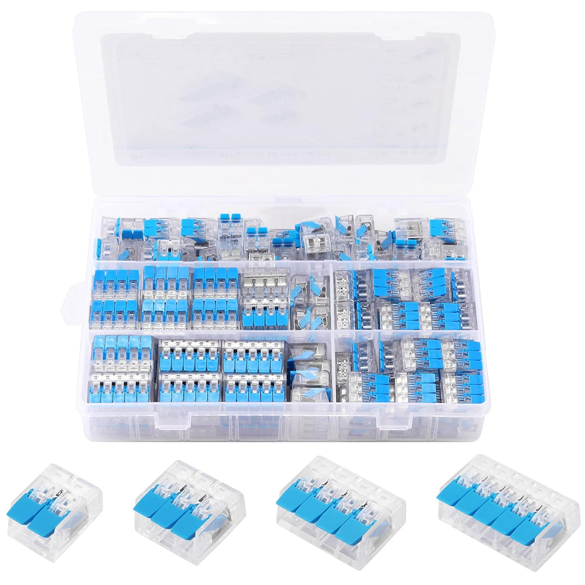 140pcs Lever Wire Connectors Assortment 4 Models Pack of 2 H417