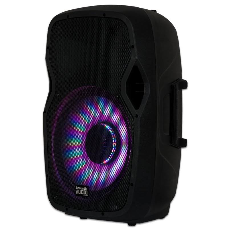 Powered 15x22 Bluetooth LED Speakers with Mics and Stands N710