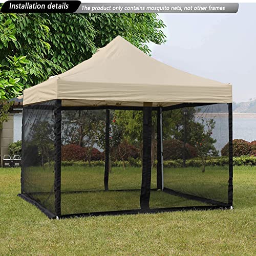 10x10 Black Mosquito Netting with Double Door H52042