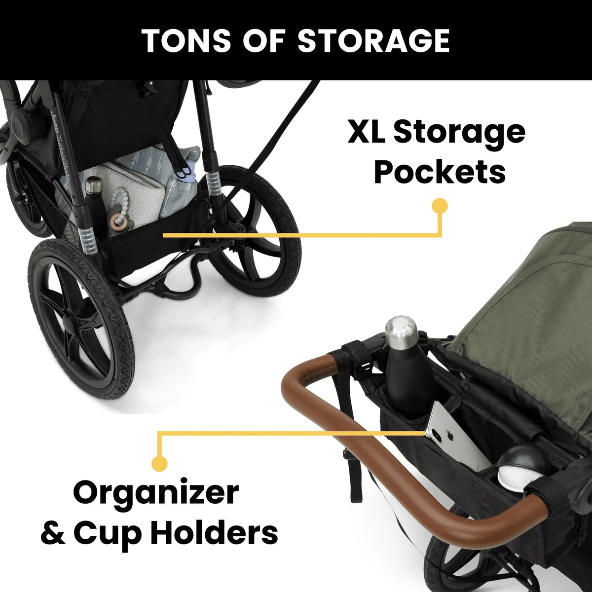 Black Jogging Stroller W1474