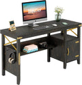 Gray L-Shaped Computer Desk with Storage Cabinet and Bookshelf C105530