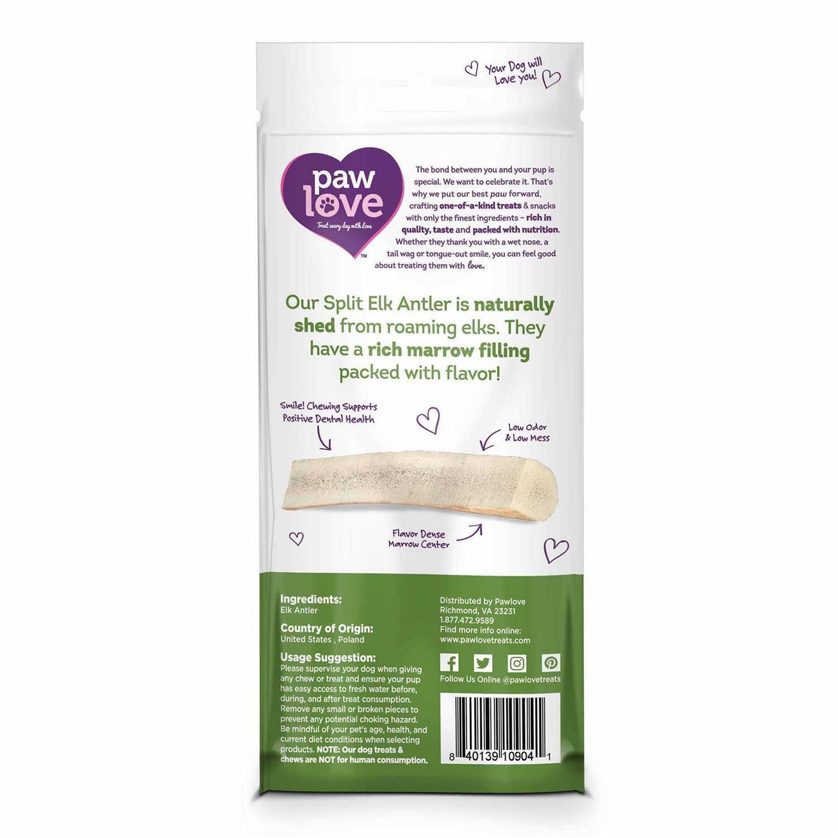 Elk Antler Rawhide Dog Treats Y805