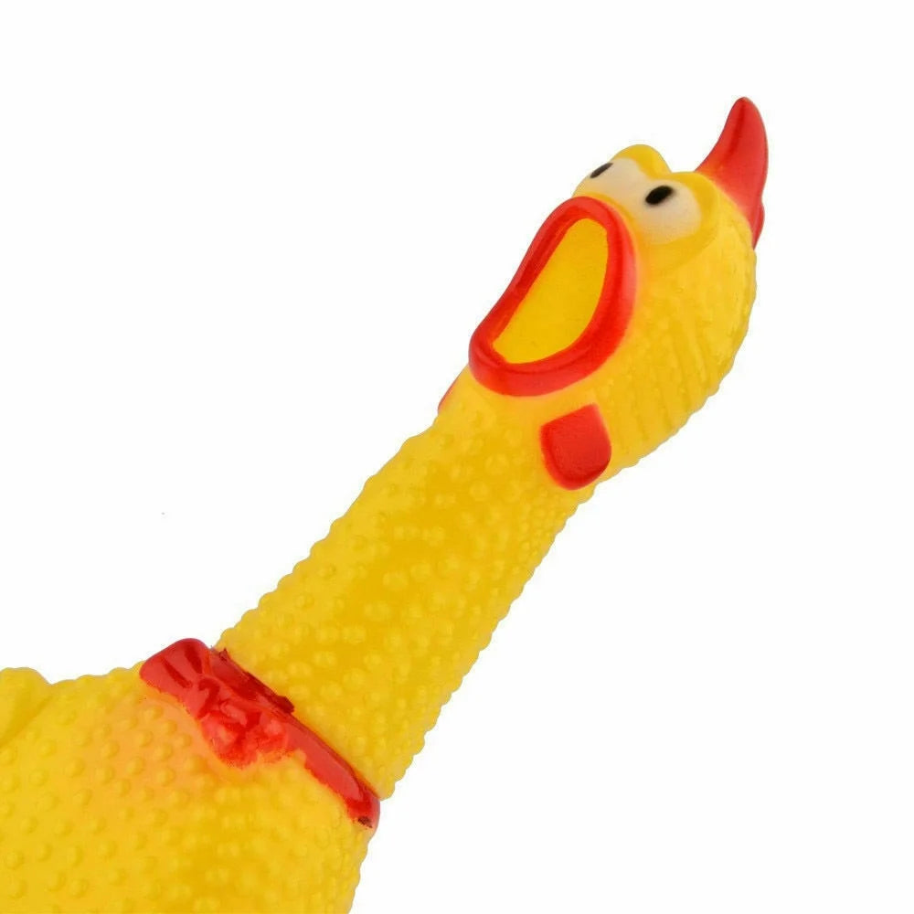 Screaming Rubber Chicken Chew Toy 12" Inches K585
