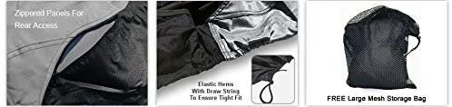 Gray/Black Weatherproof Jet Ski Cover with Trailer Straps and Storage Bag F290056