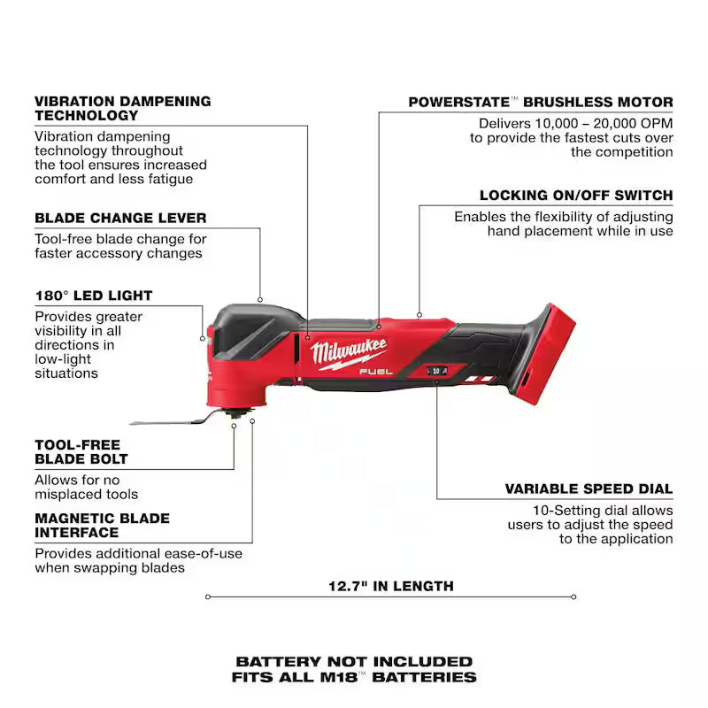 18V Cordless Brushless Oscillating Multi-Tool A384