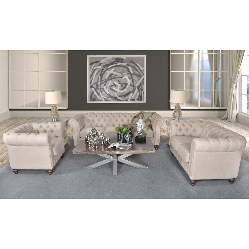 Dark Linen Loveseat B17175