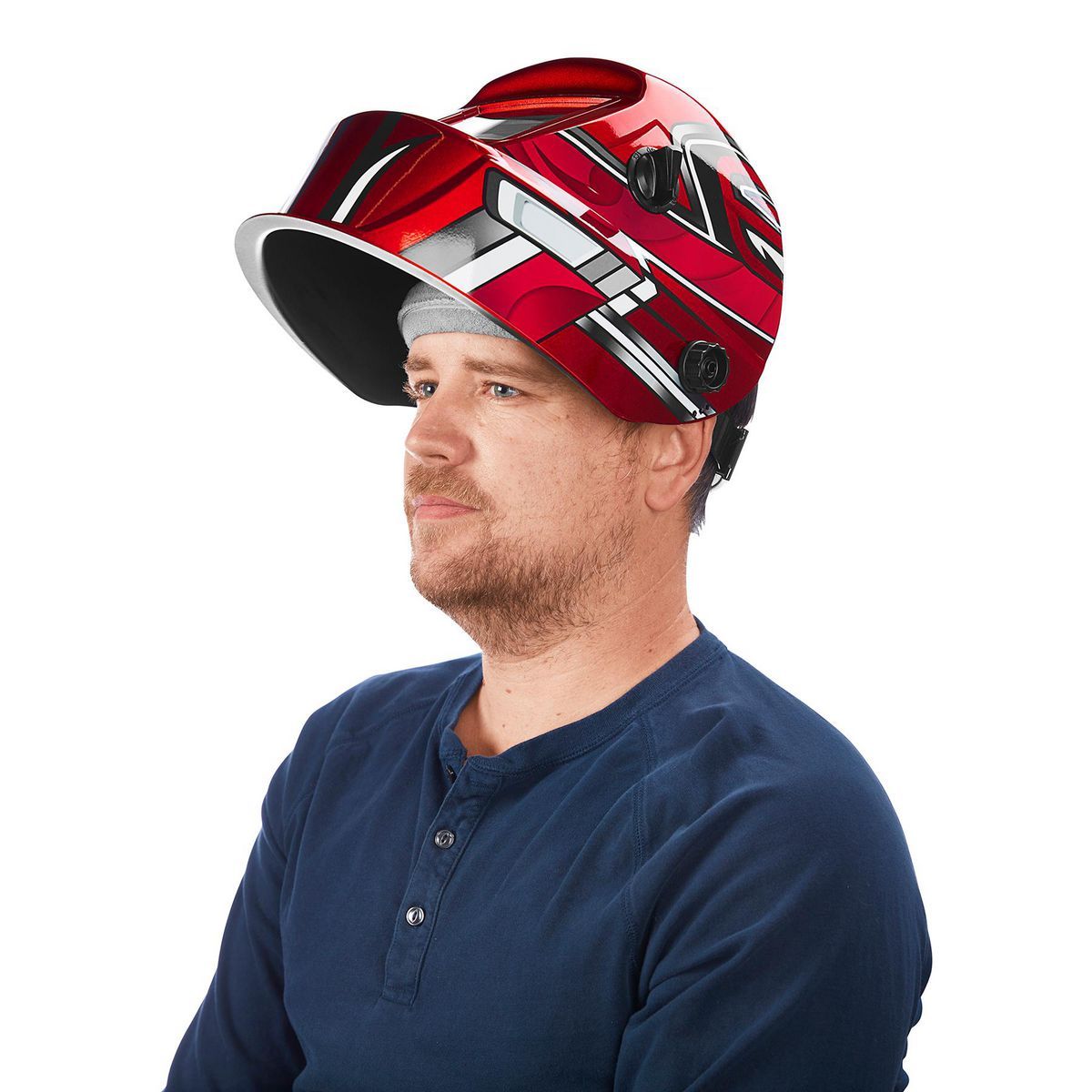 Red Auto-Darkening Welding Helmet E453092