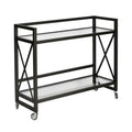 Blackened Bronze Metal/Glass Bar Cart T825370