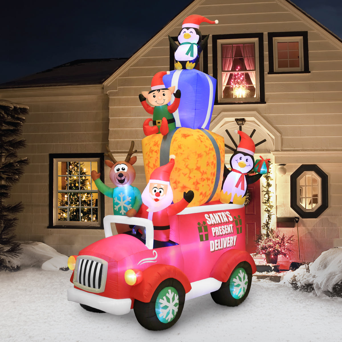 12 ft Pre-Lit LED Christmas Inflatable V39908