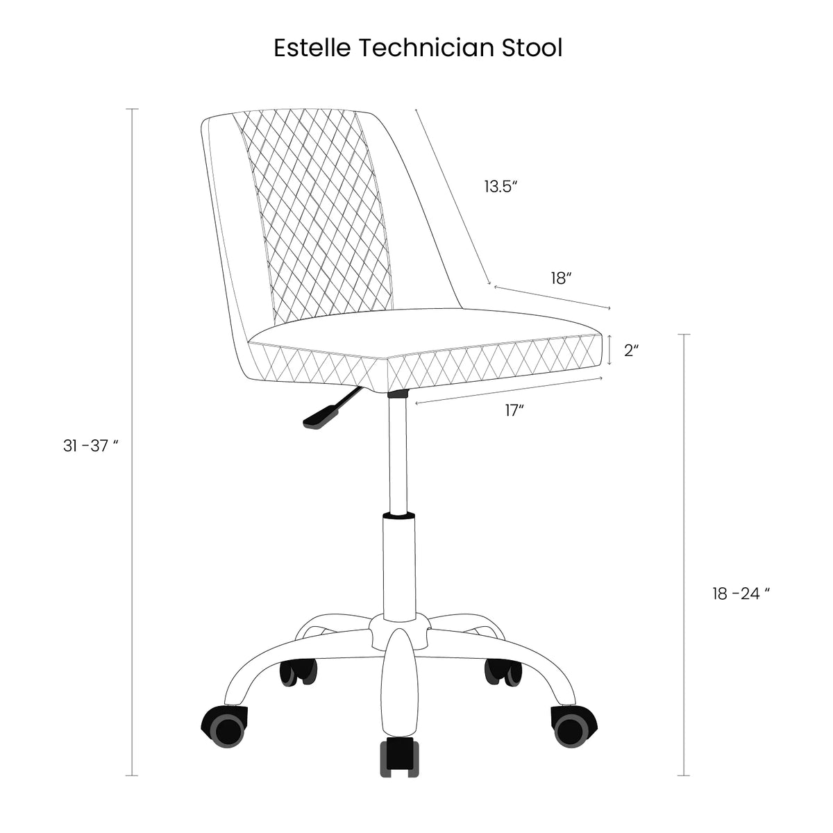 Cappuccino Adjustable Height Office Desk Chair S3345