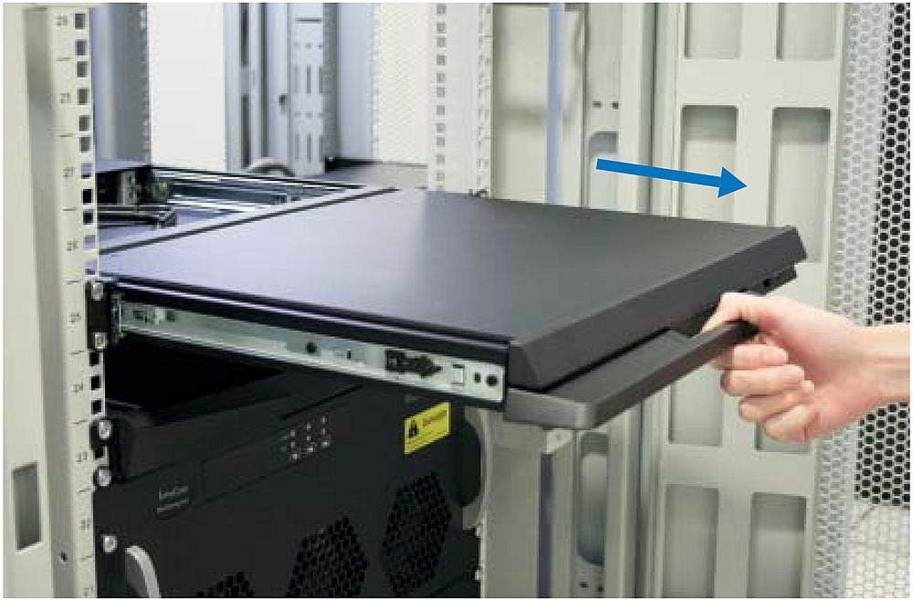 1U 19 Rackmount Monitor with 8 Port Cat5 KVM Switch T411