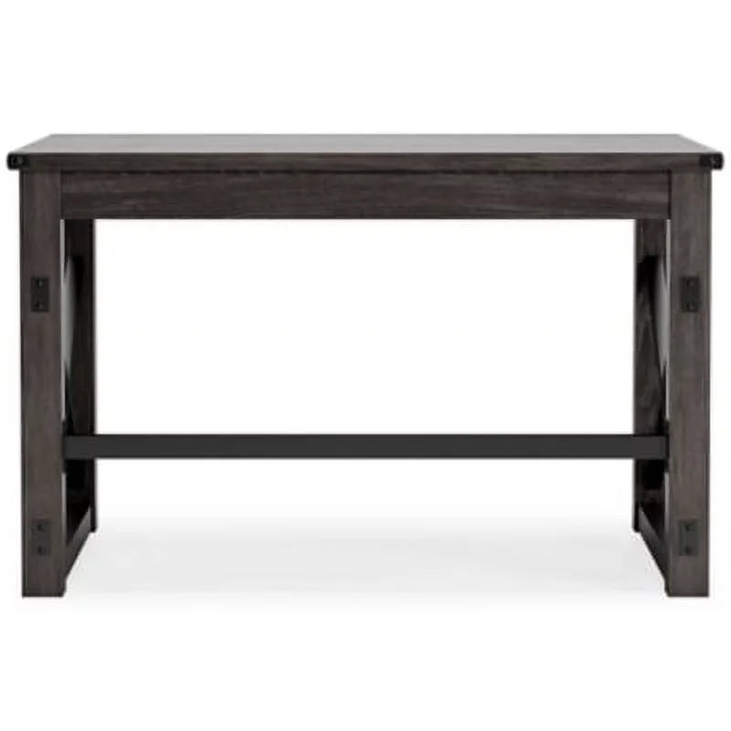 Dark Gray Rustic Farmhouse Home Office Desk X935069