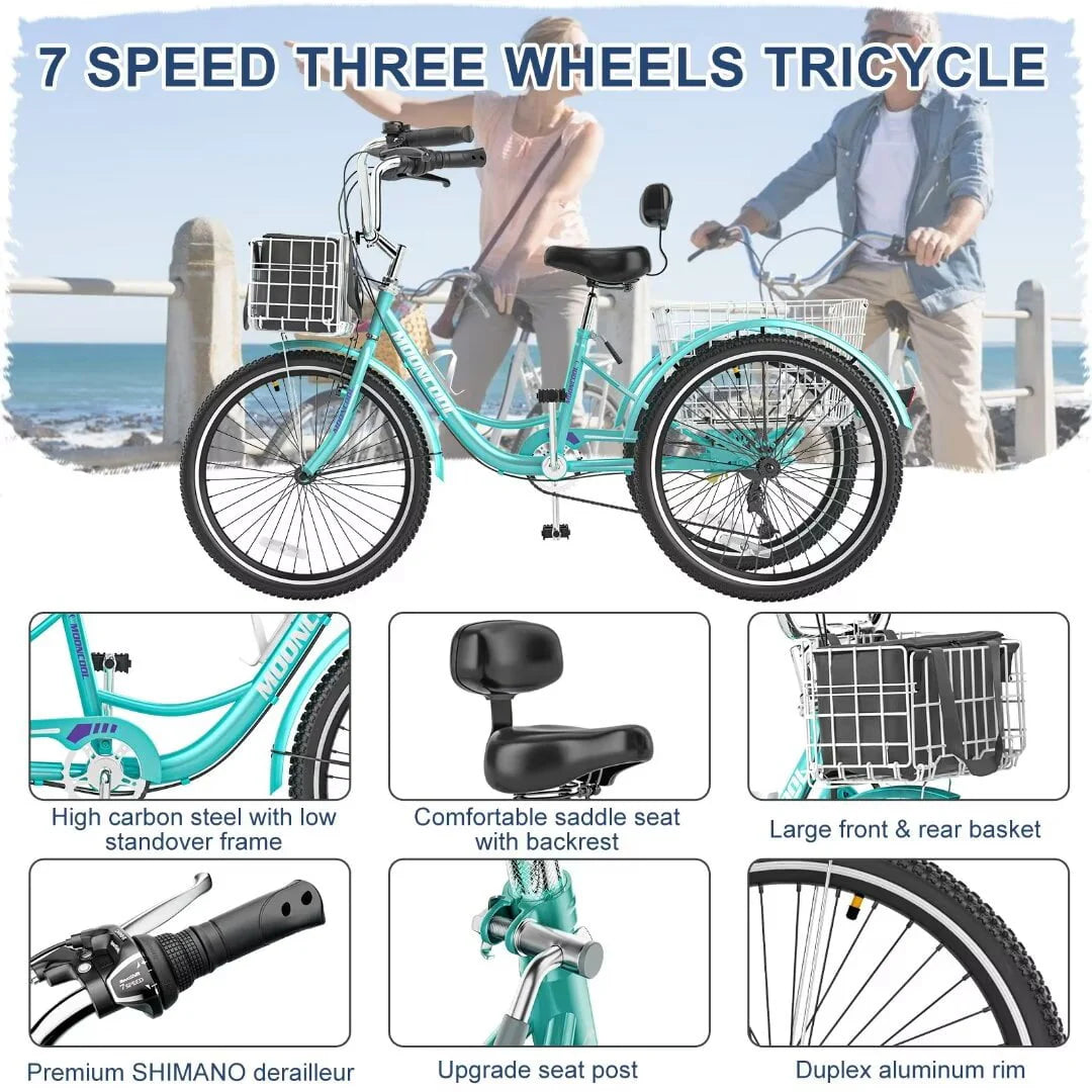 24 Inch 7 Speed Adult Tricycle M144