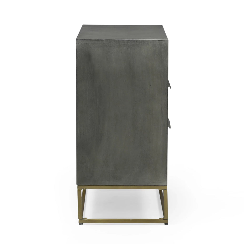 Handcrafted Mango Wood 3 Drawer Cabinet I55836