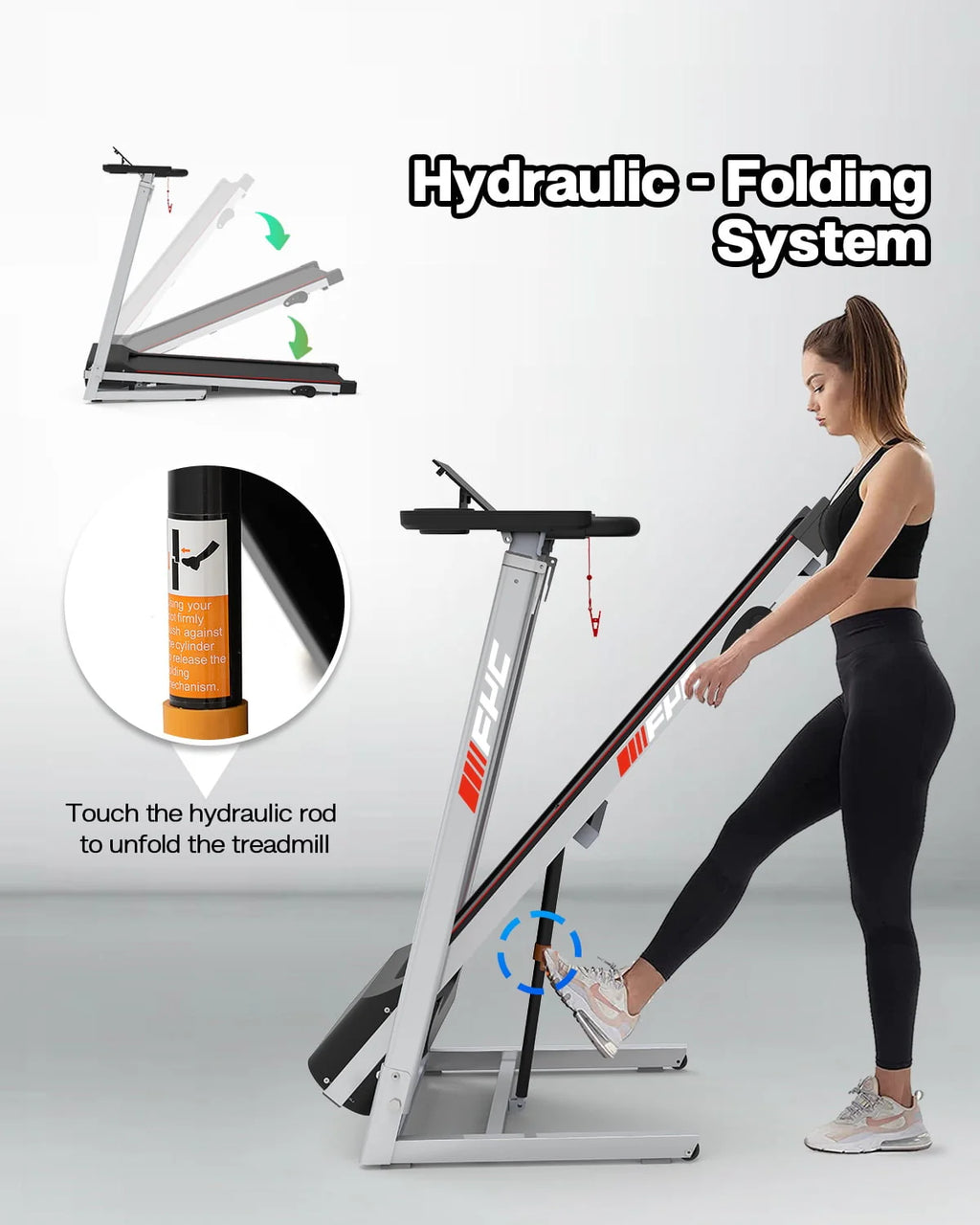 Folding Treadmill with Desk Electric Treadmill N586