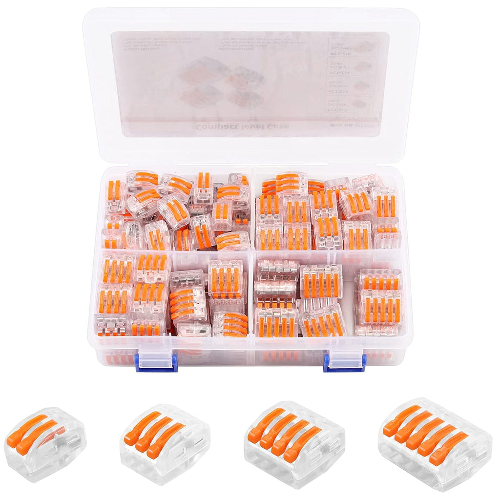 140pcs Lever Wire Connectors Assortment 4 Models Pack of 2 H417