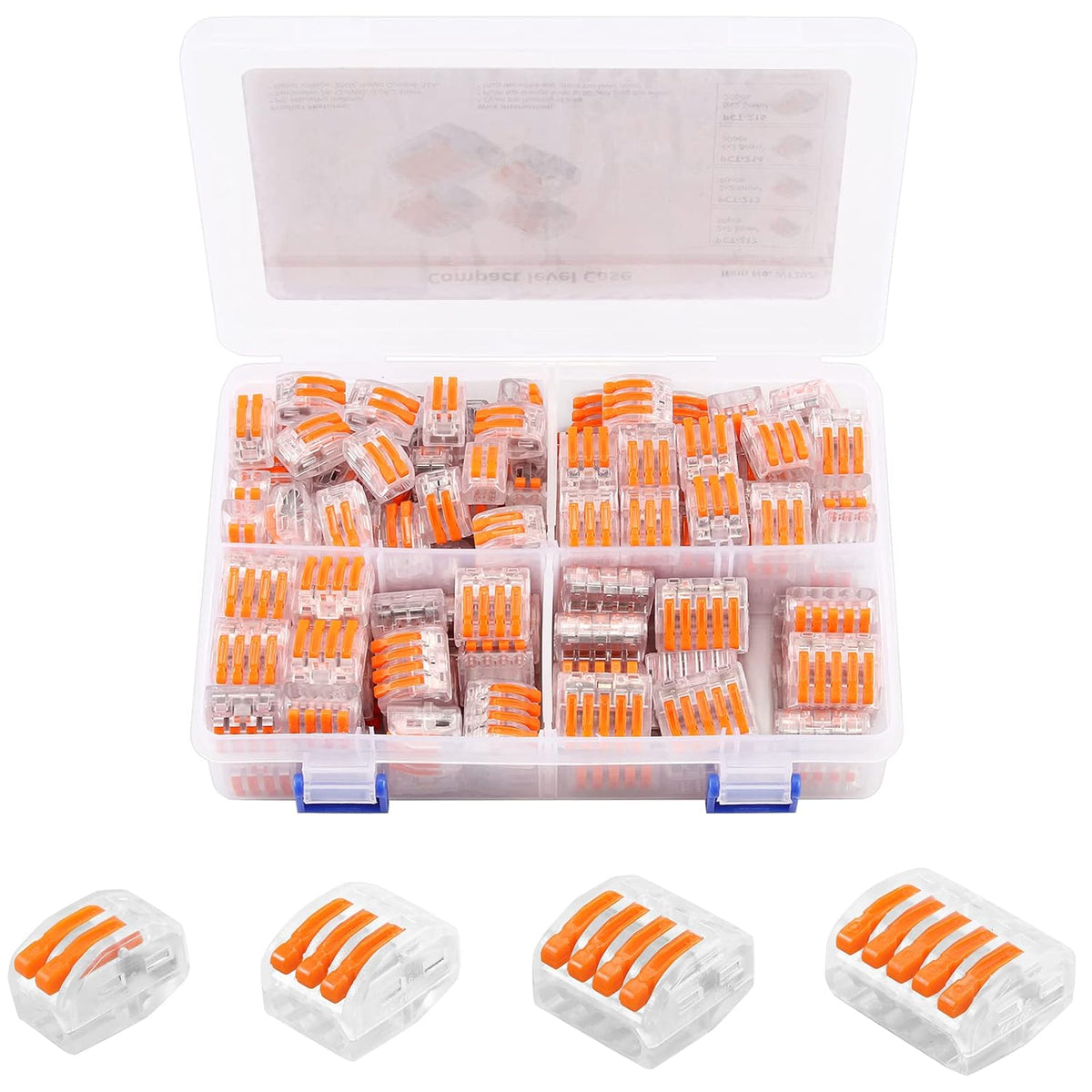 140pcs Lever Wire Connectors Assortment 4 Models Pack of 2 H417