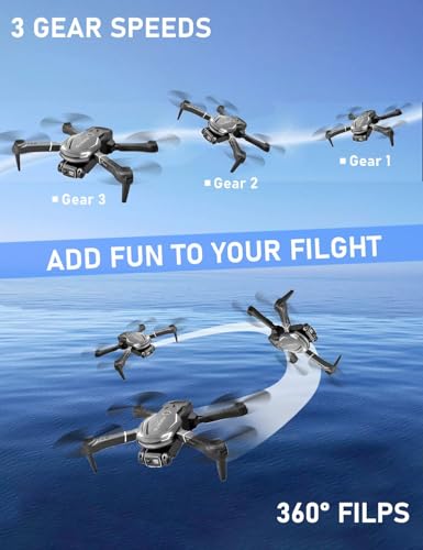 Mini Drone with Camera, 1080P FPV, 3 Batteries A38446