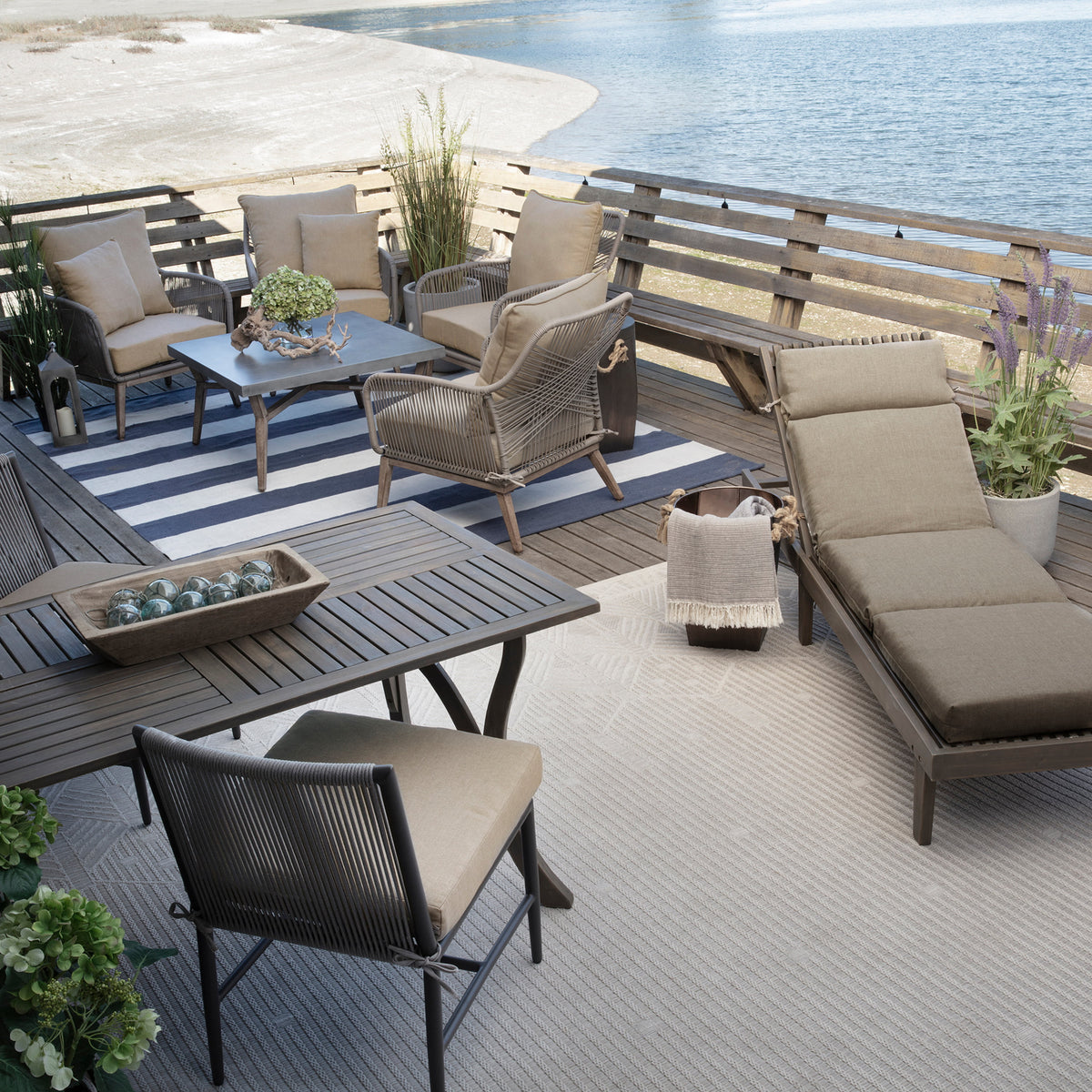 Natural Tan Outdoor Chaise Lounge Cushion N6894