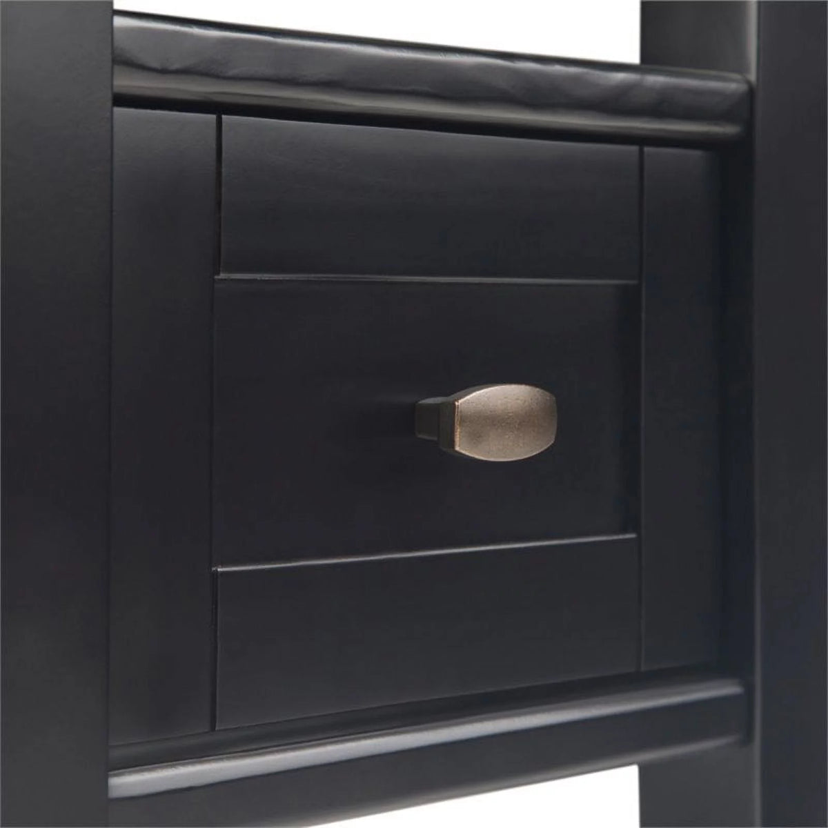 14" Black Wood Narrow Side Table Y379