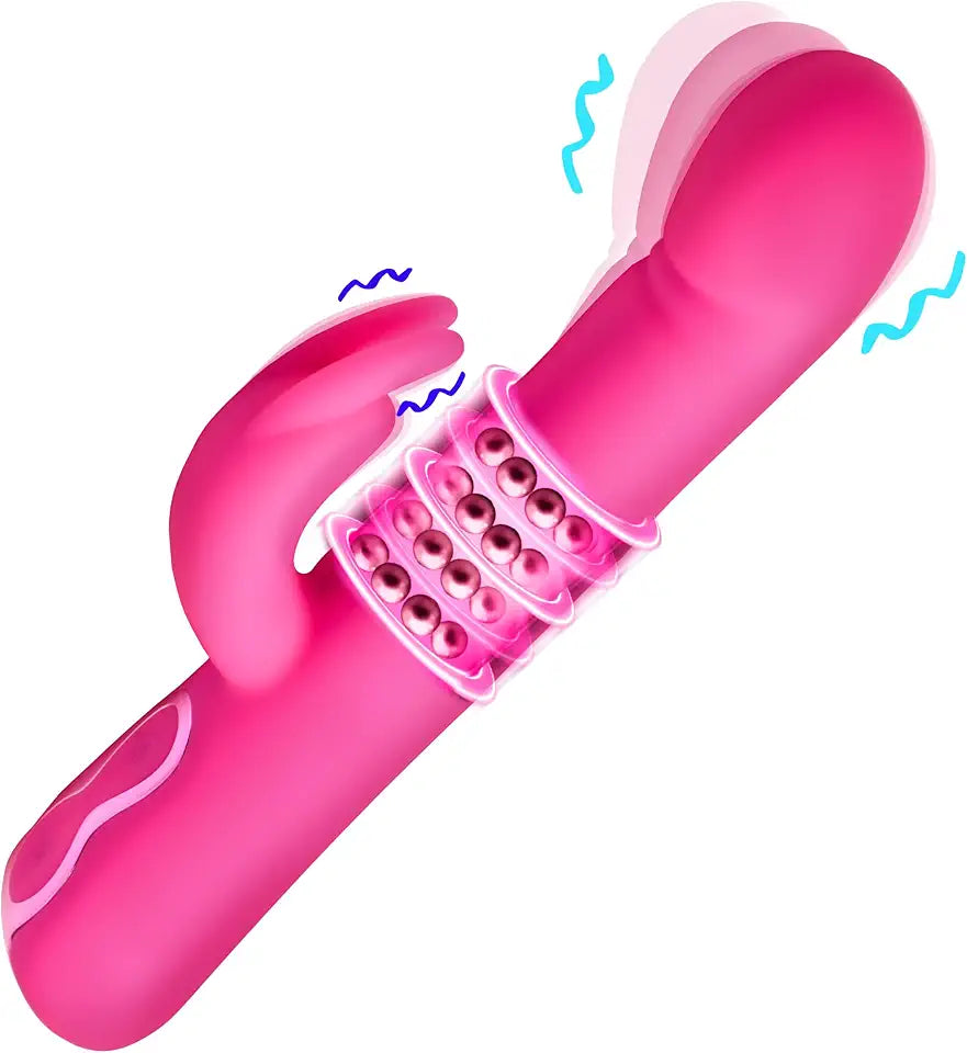 Beaded Silicone Rabbit Vibrator A672365