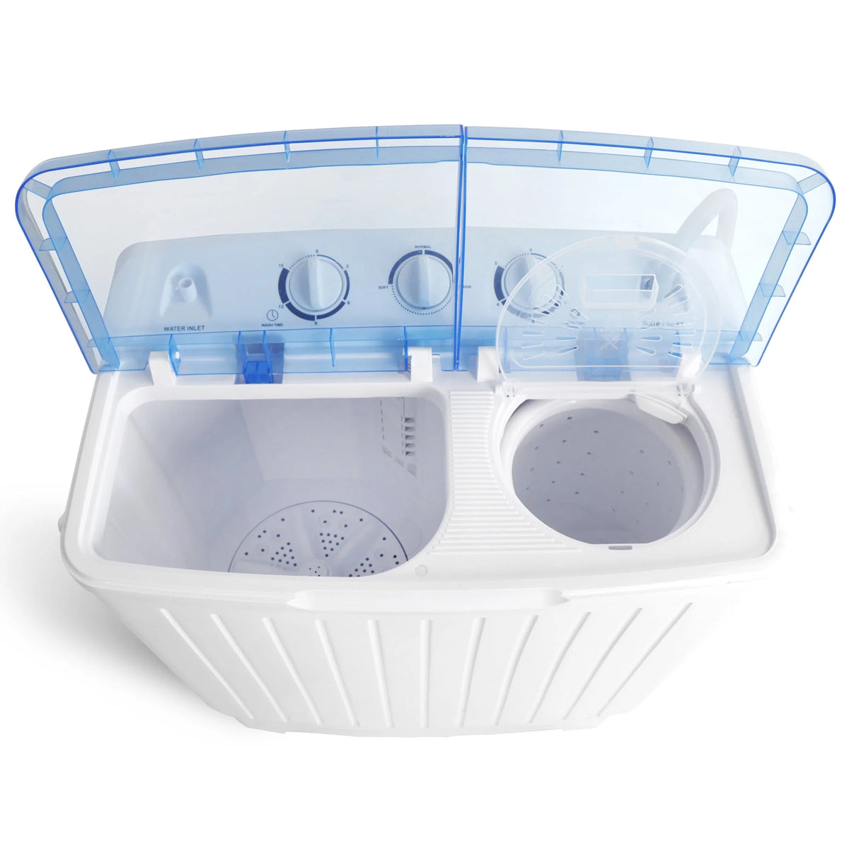 17.6lbs 2 in1 Portable Mini Washing Machine Top-Load Compact Laundry Twin Tub Washer Spin Dryer, White W5921