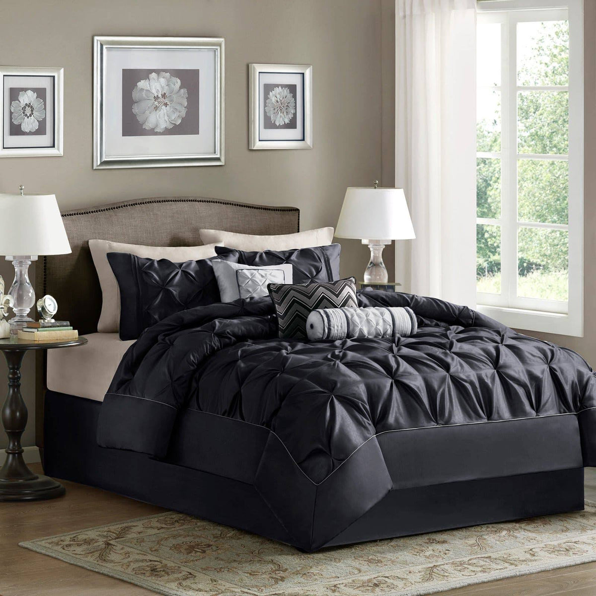 Black 7 Piece Comforter Set S1808