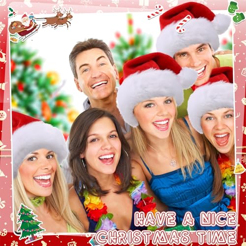 20 Pcs Plush Santa Hats X127510