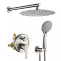 Wall Mount Dual Shower Heads with Valve in Brushed Nickel B866813