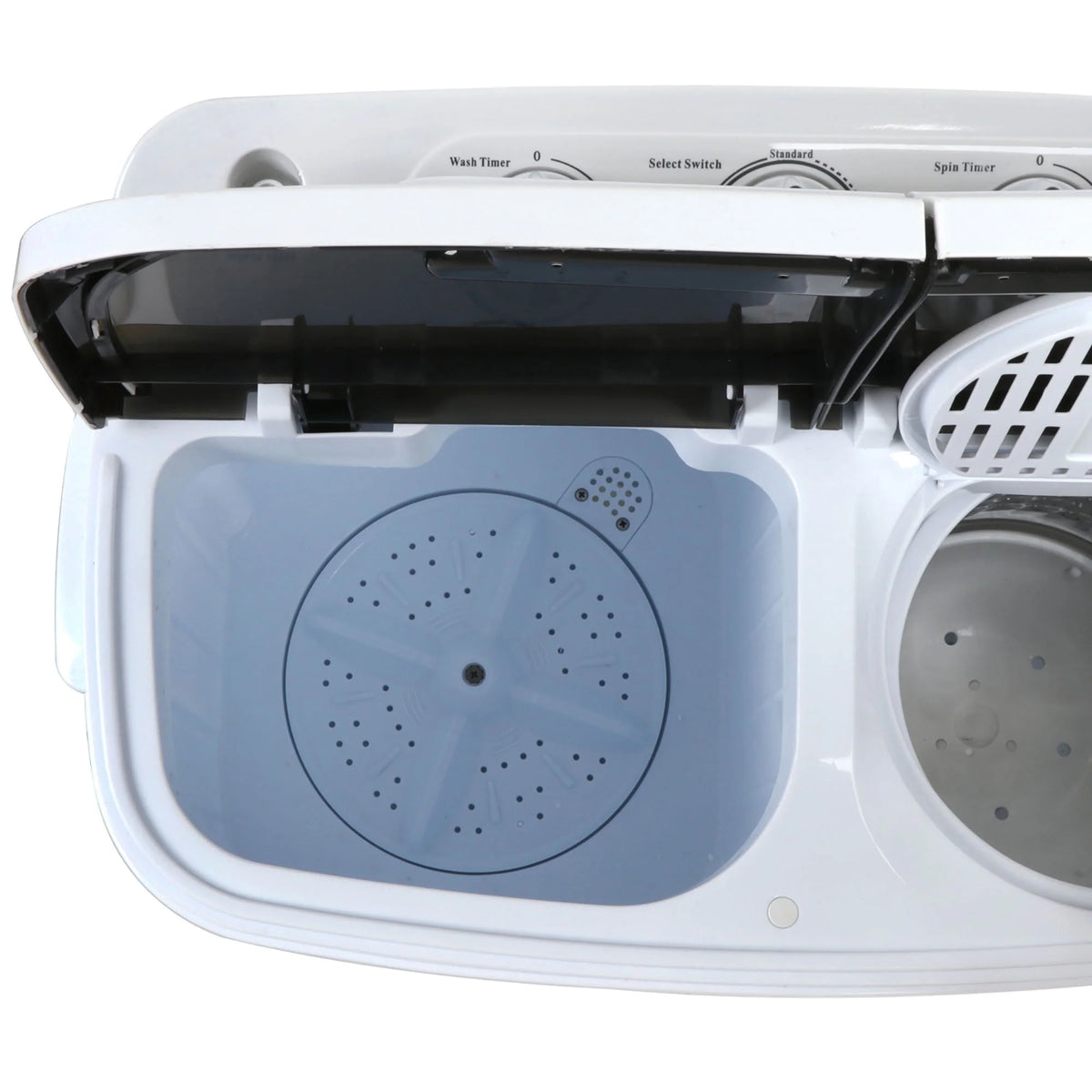 Twin Tub Portable Compact Wash Machine 13lbs Semi-Automatic White Q90280