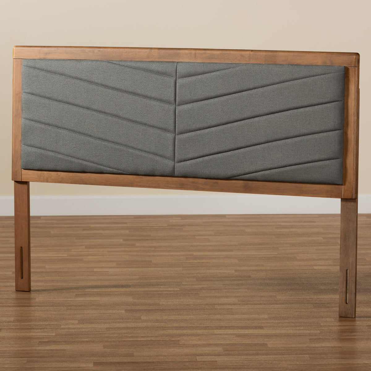 Dark Grey Fabric Upholstered Full Size Headboard B254611