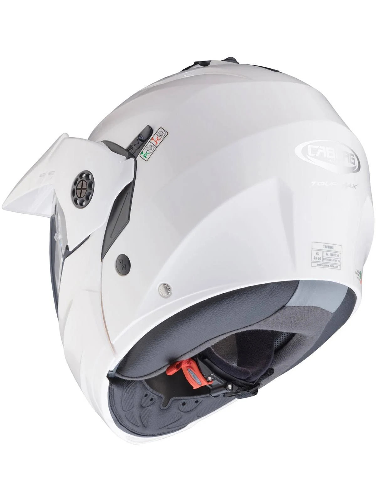 White Tourmax Motorcycle Helmet R354