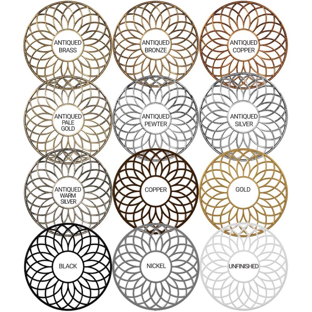 34x22OD x 12 3/8x22ID x 1x22P PVC Pierced Ceiling Medallion Y4023