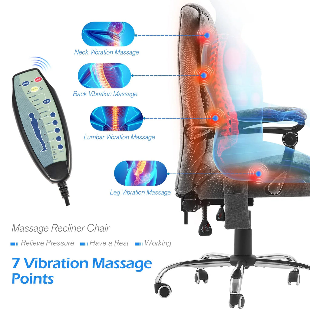 Grey Ergonomic Reclining Office Chair Z19283